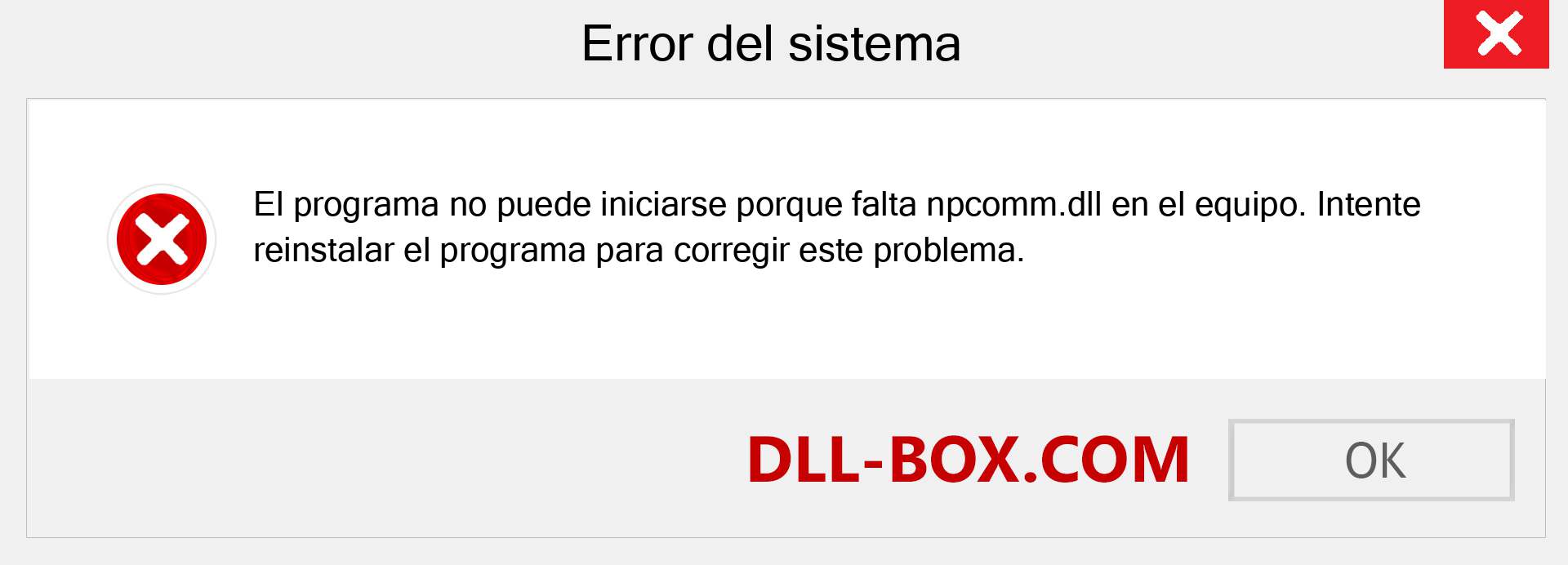 ¿Falta el archivo npcomm.dll ?. Descargar para Windows 7, 8, 10 - Corregir npcomm dll Missing Error en Windows, fotos, imágenes